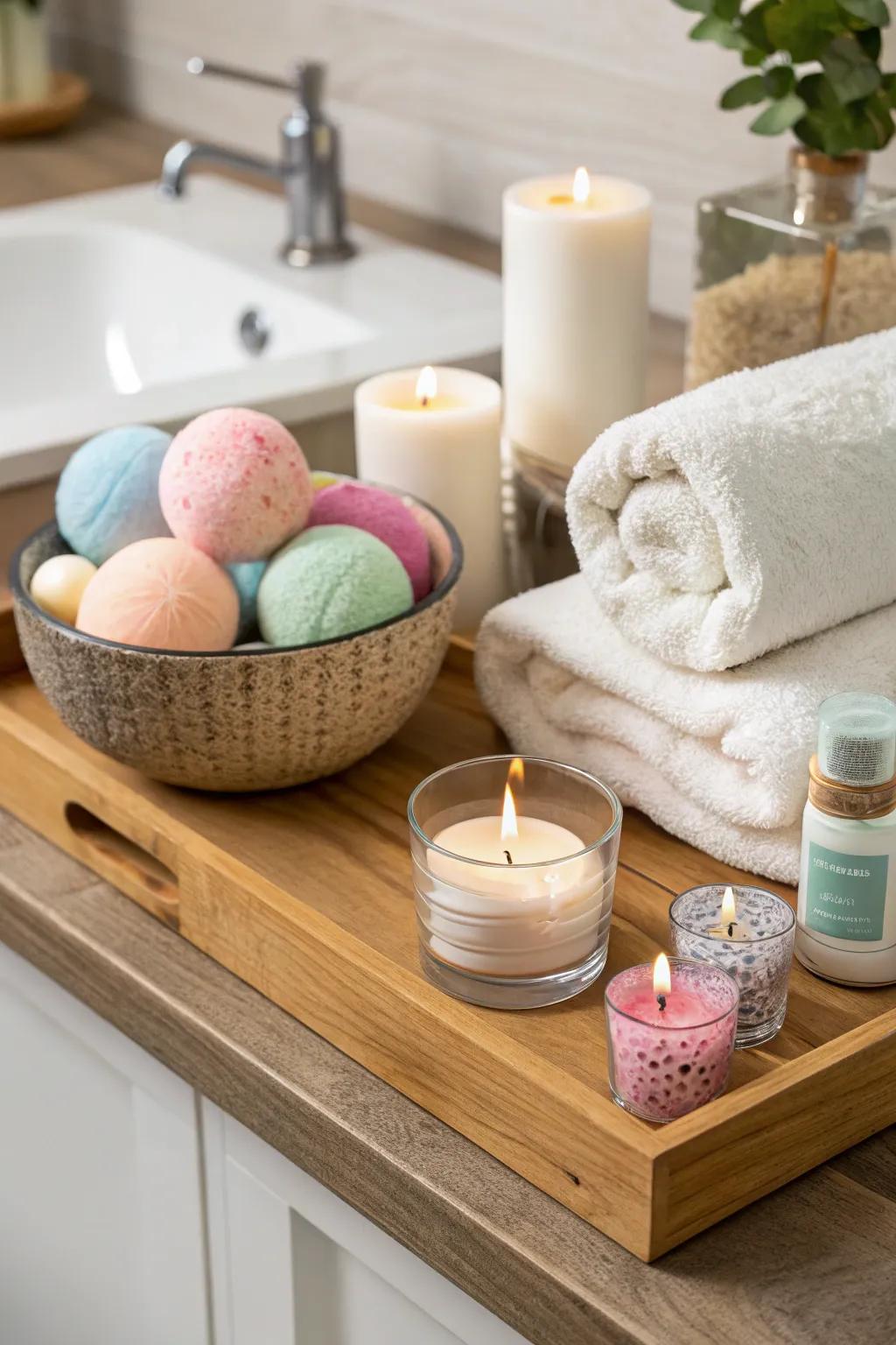 Unwind and invigorate using a tailored wellness set.