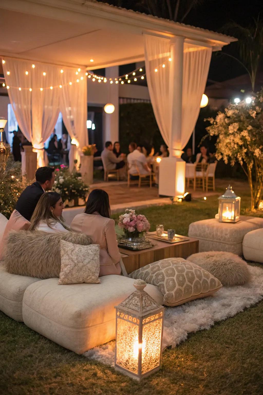 An inviting lounge space designed for relaxation and socializing among guests.