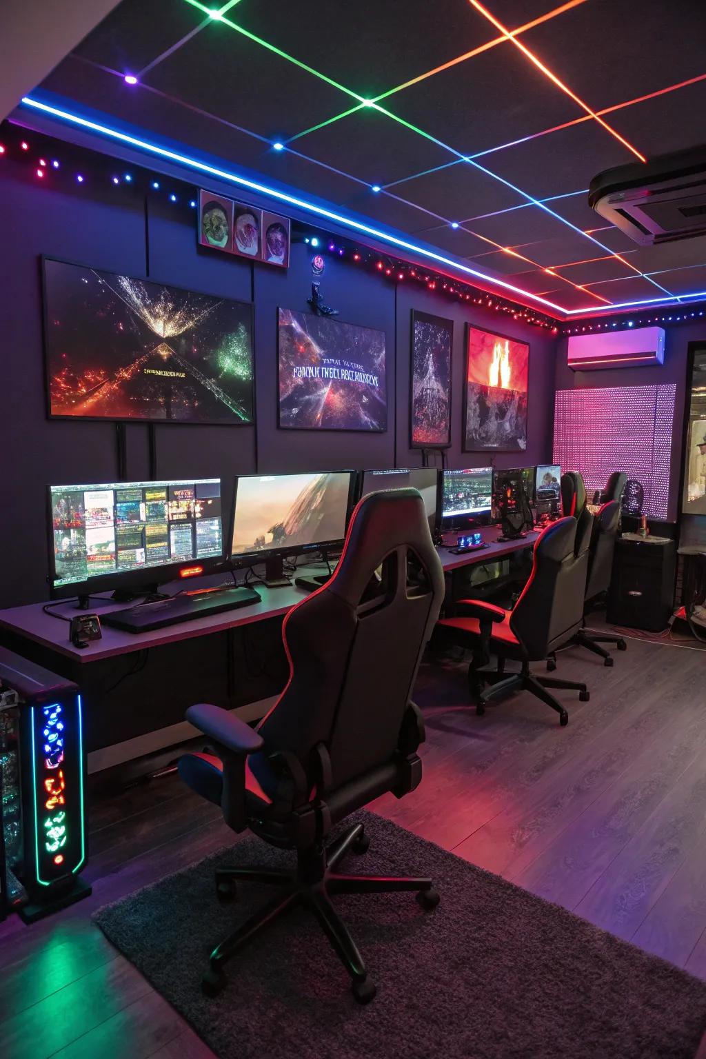 Enter a gaming universe with a setup harmonizing cutting-edge technology and supreme comfort.