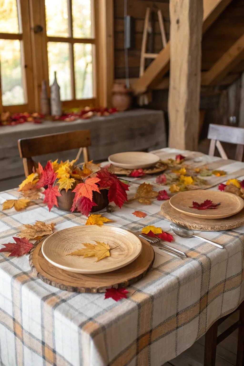 An inviting harvest-themed table arrangement ideal for autumn gatherings