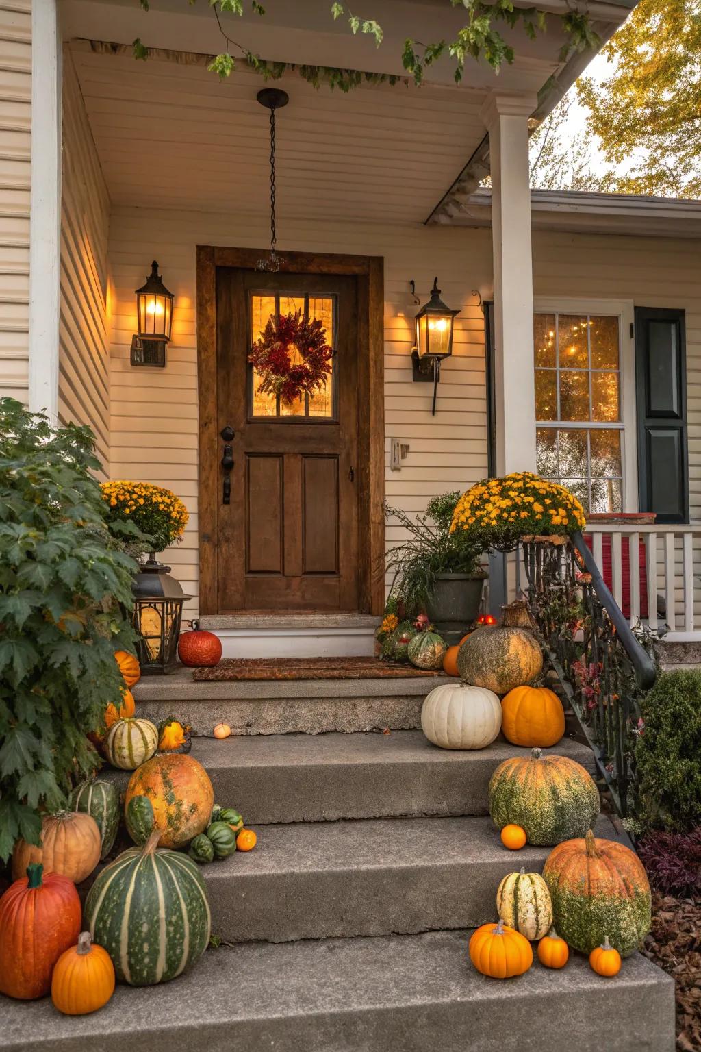 Design captivating pumpkin displays for a festive highlight.