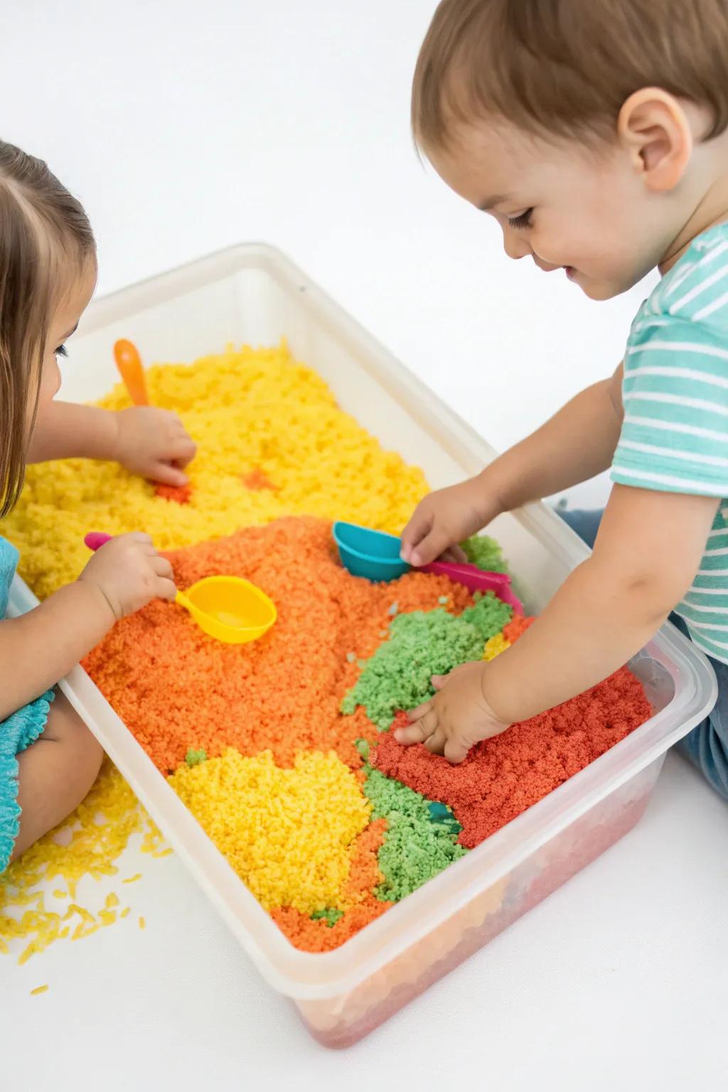 A sensory retreat where young ones can explore hues and tactile sensations through active participation.
