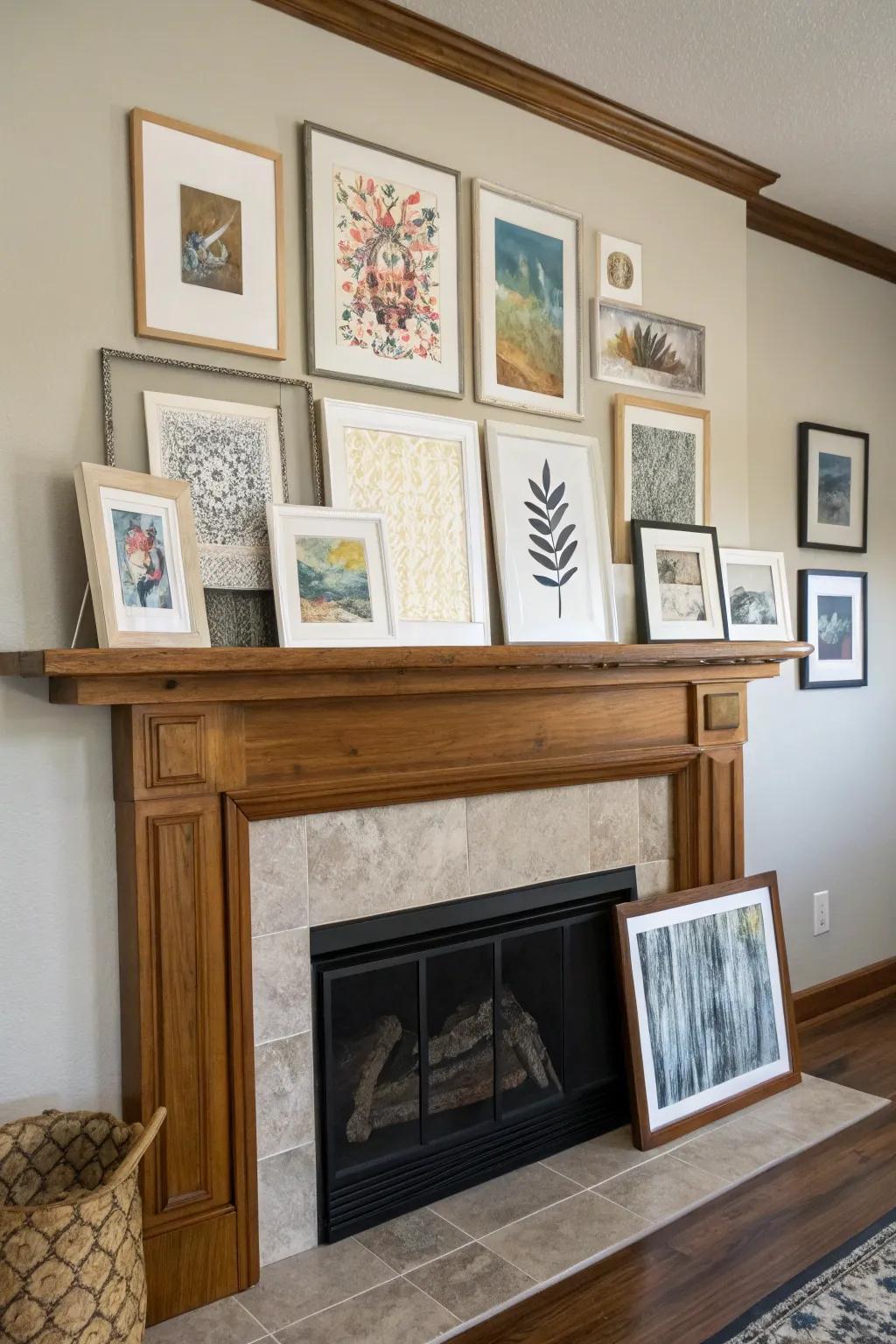 An artistic arrangement on your mantel infuses character and refinement.