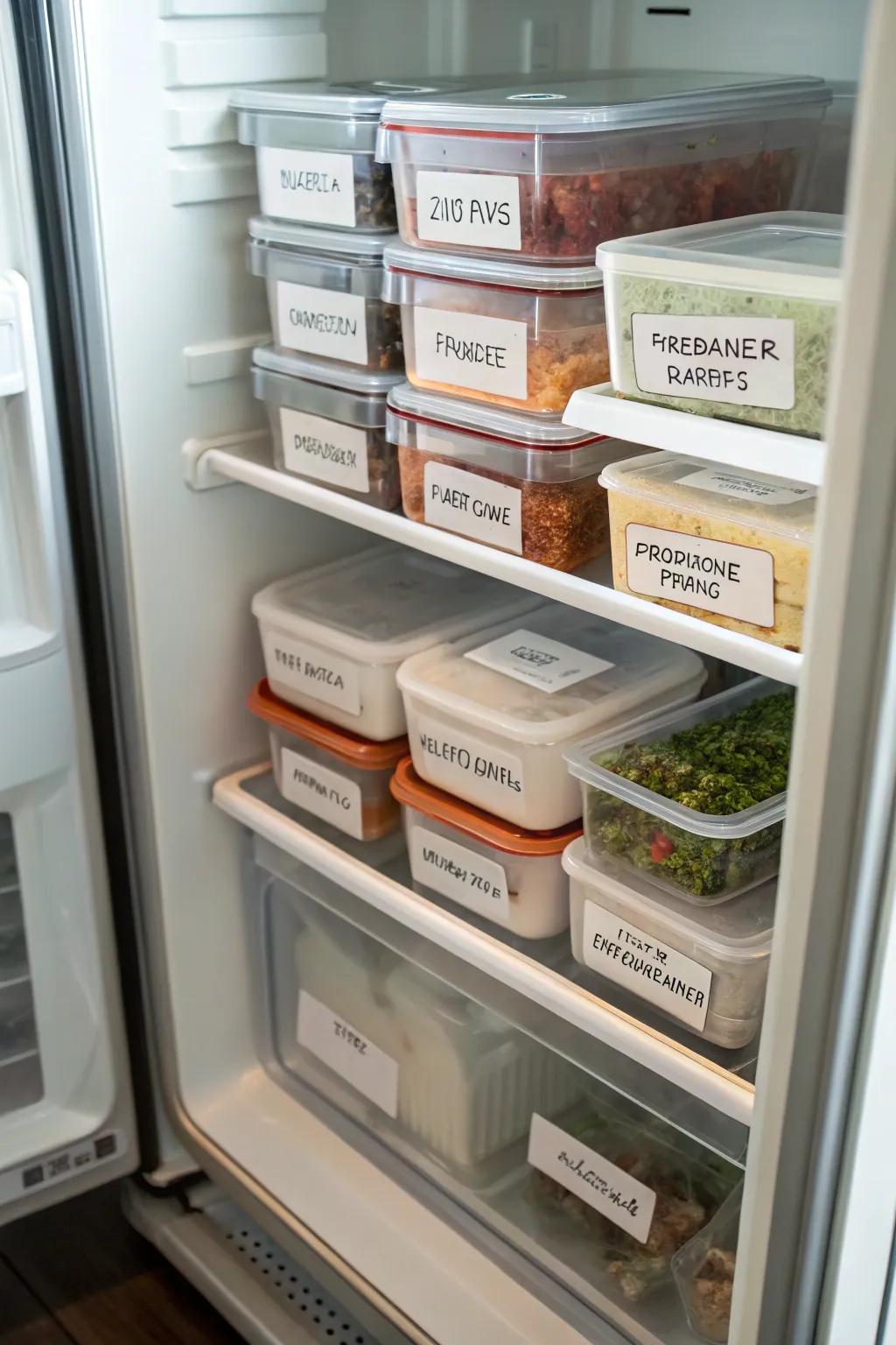 Labels make locating items in your freezer incredibly simple.