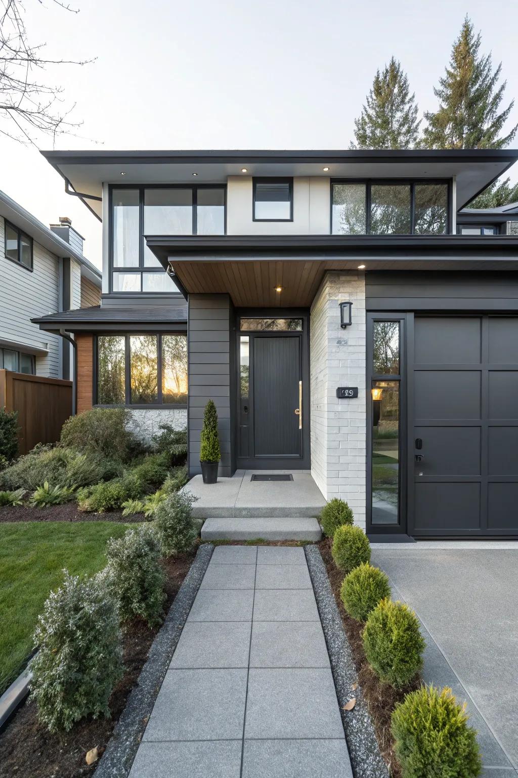 Dark gray introduces a refined, contemporary element to any dwelling.