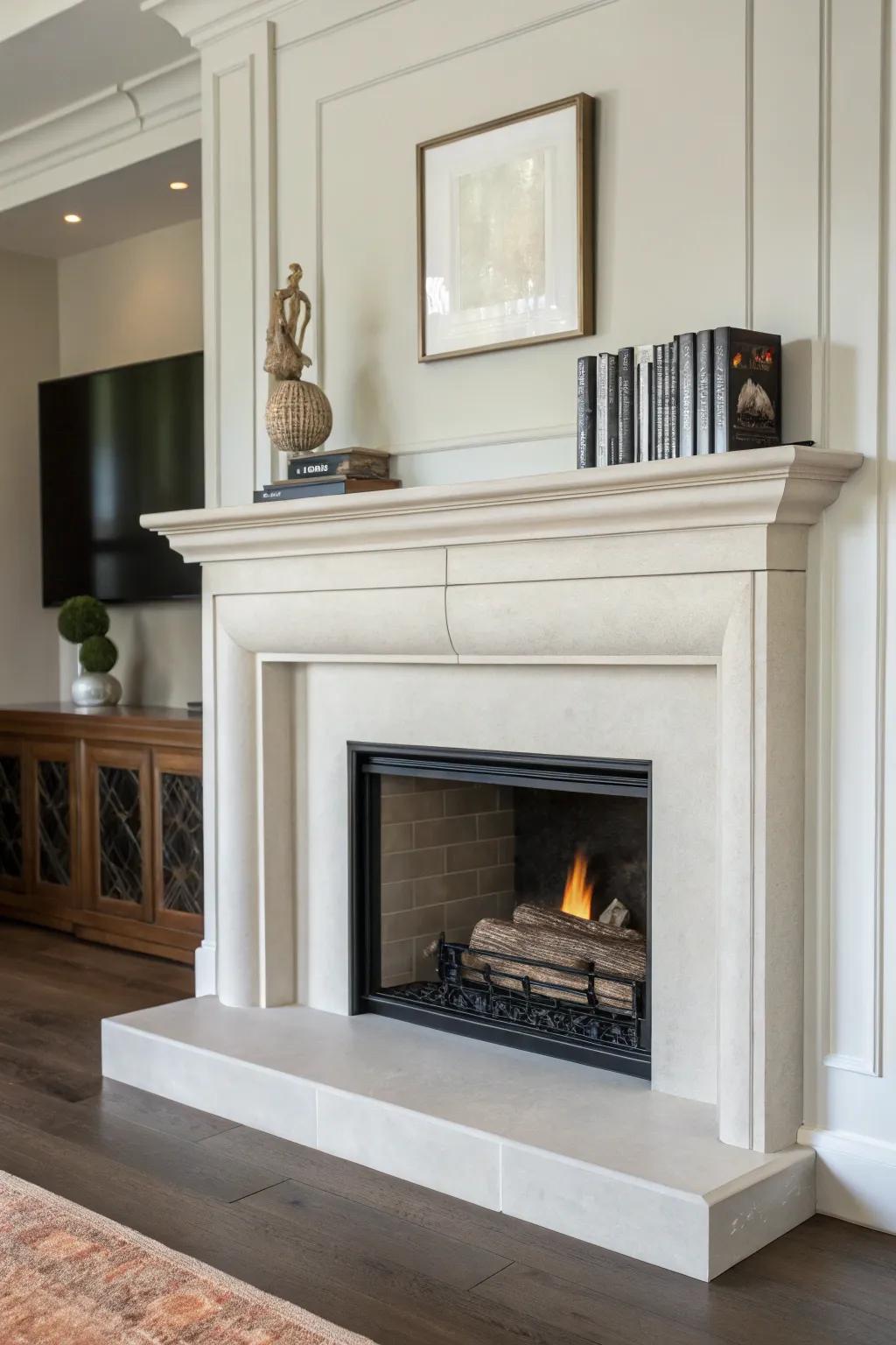 Subtlety at its best with a simple mantel.