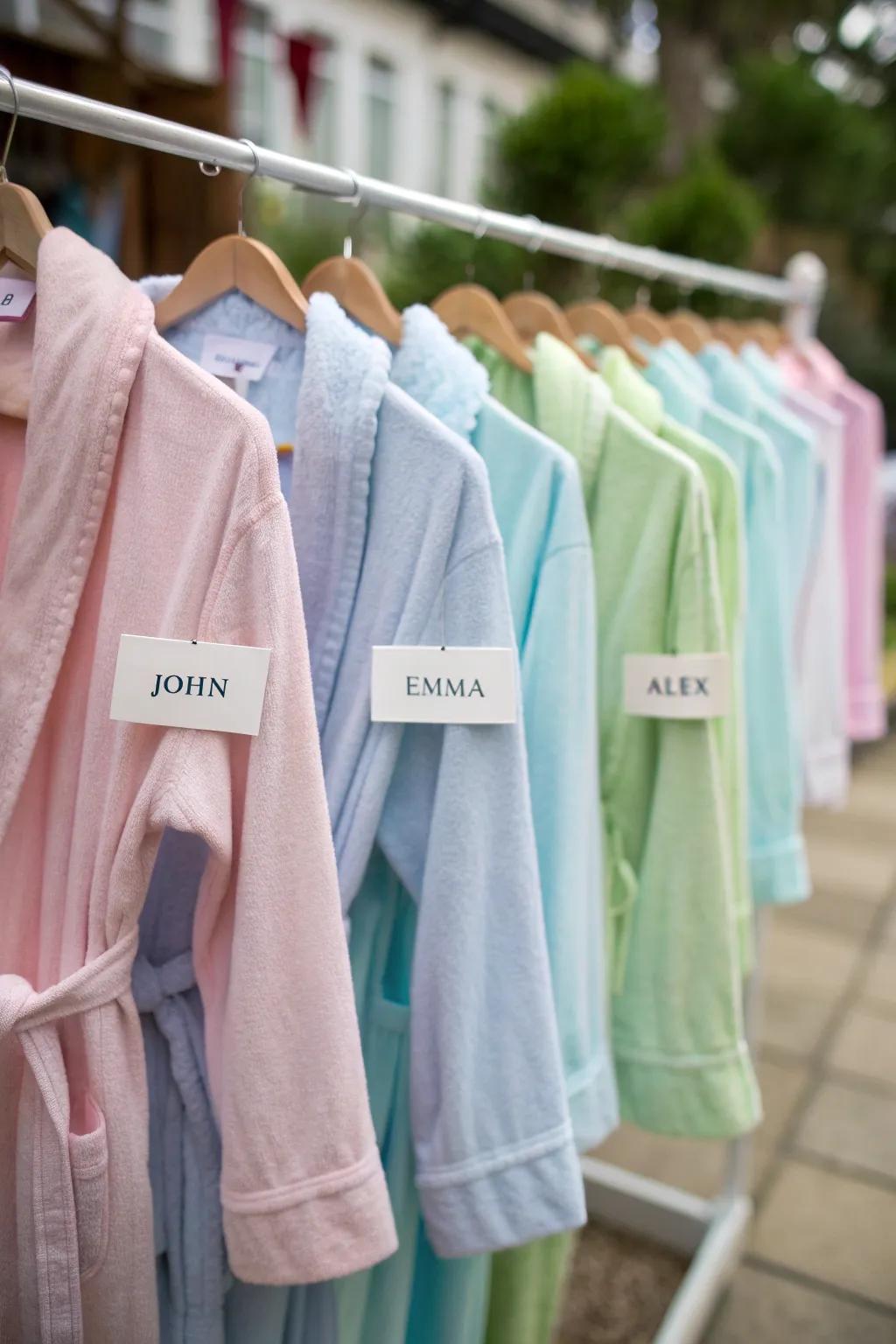 Personalized wraps contribute an element of opulence to the spa gathering experience.