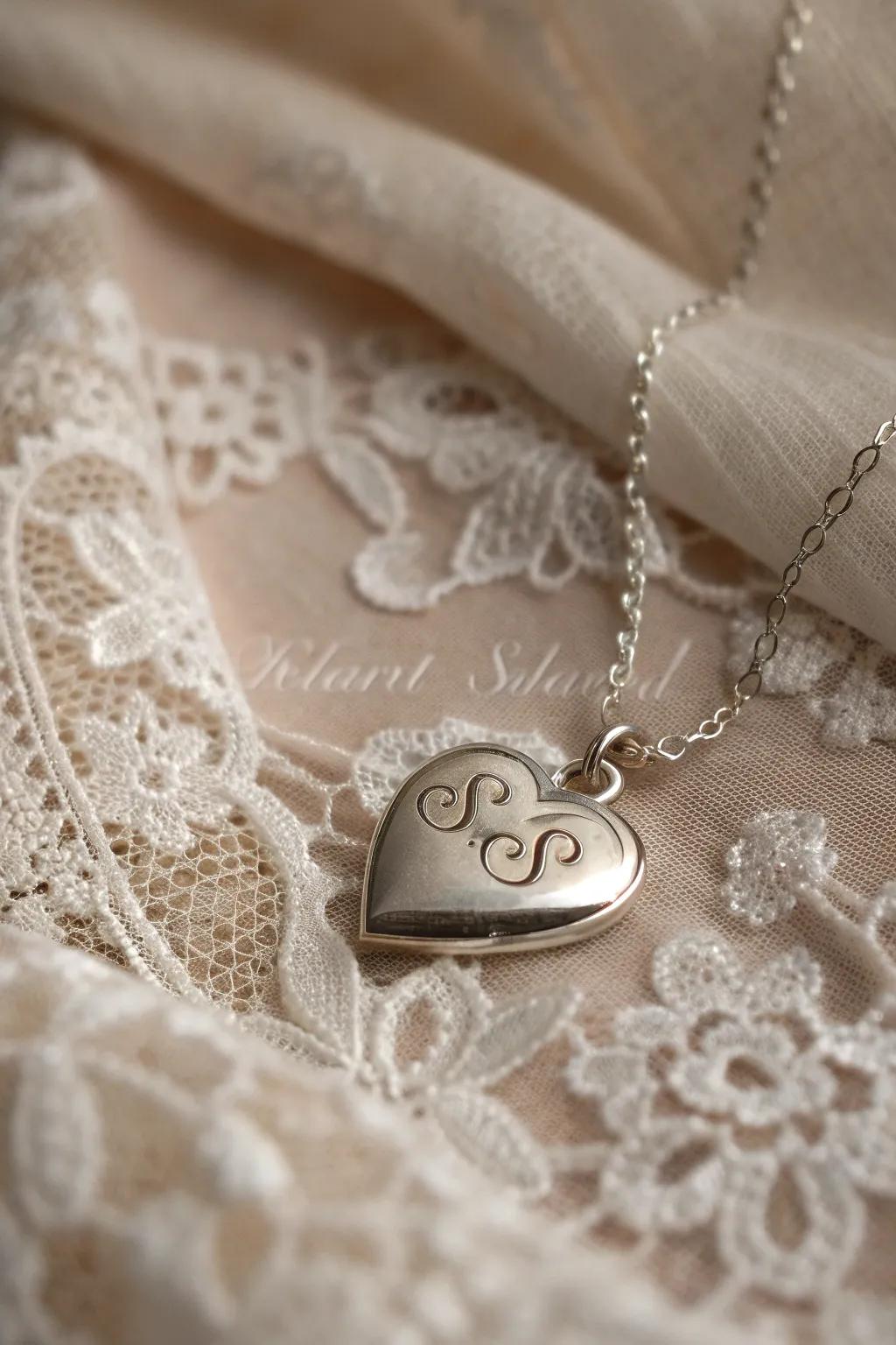 A heart-shaped pendant, representing enduring affection.