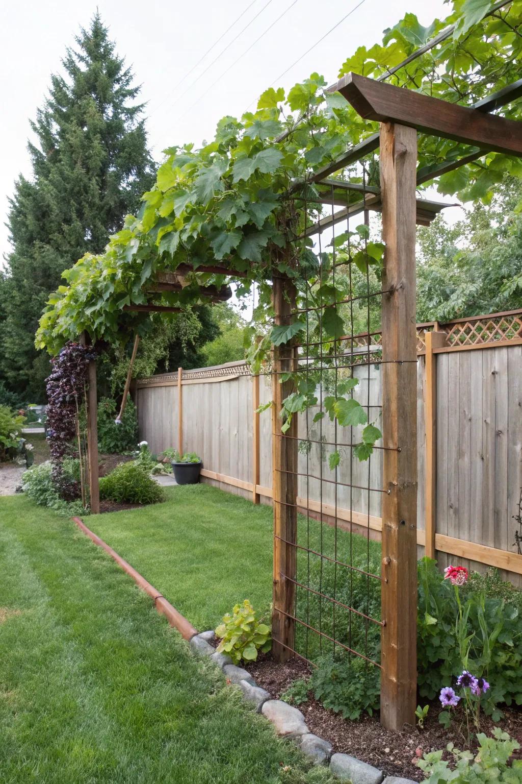 Wire and wood structures provide both toughness and allure.