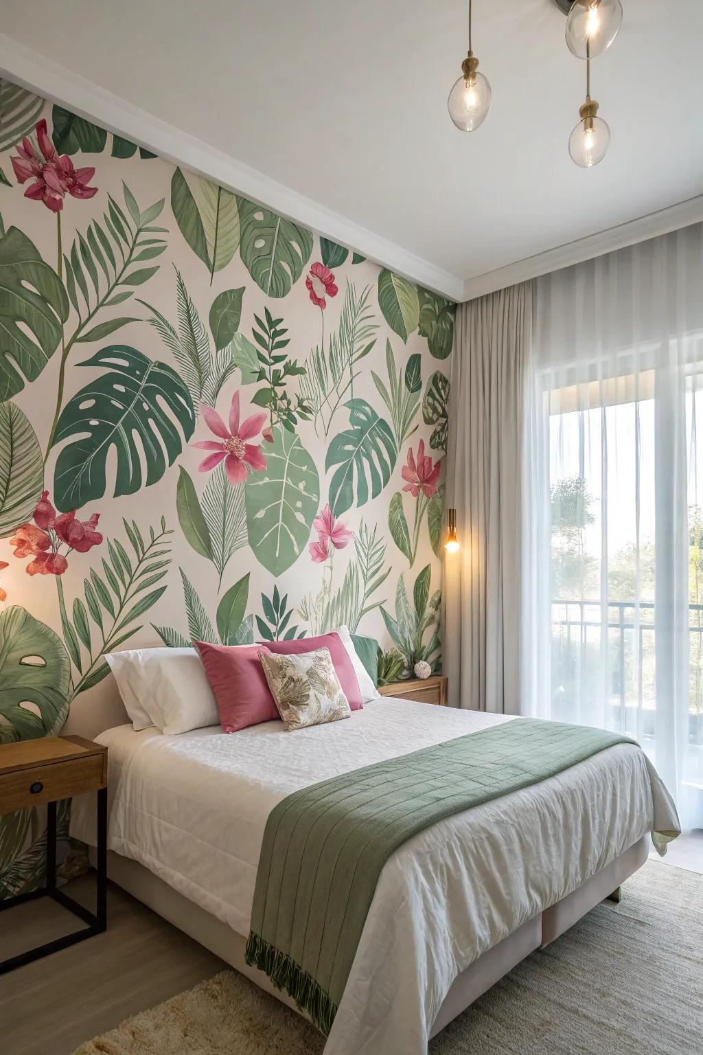 Botanical coverings introduce a natural and lively essence to your personal sleeping quarters.