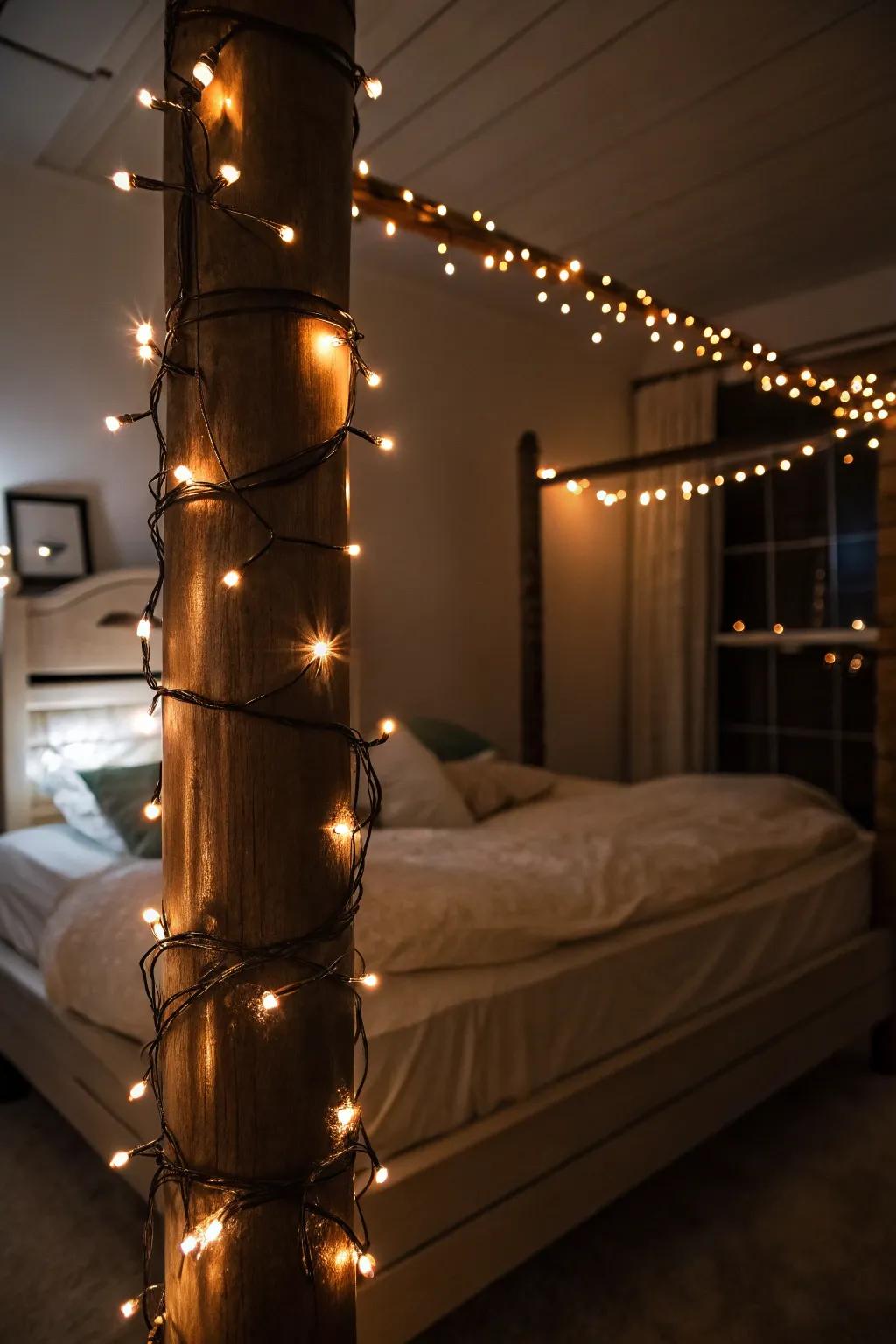 Fairy lights emanate a captivating radiance ideal for Halloween evenings.