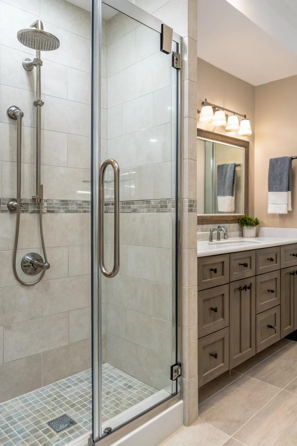 Security aligns with style through exquisitely designed assistance bars.