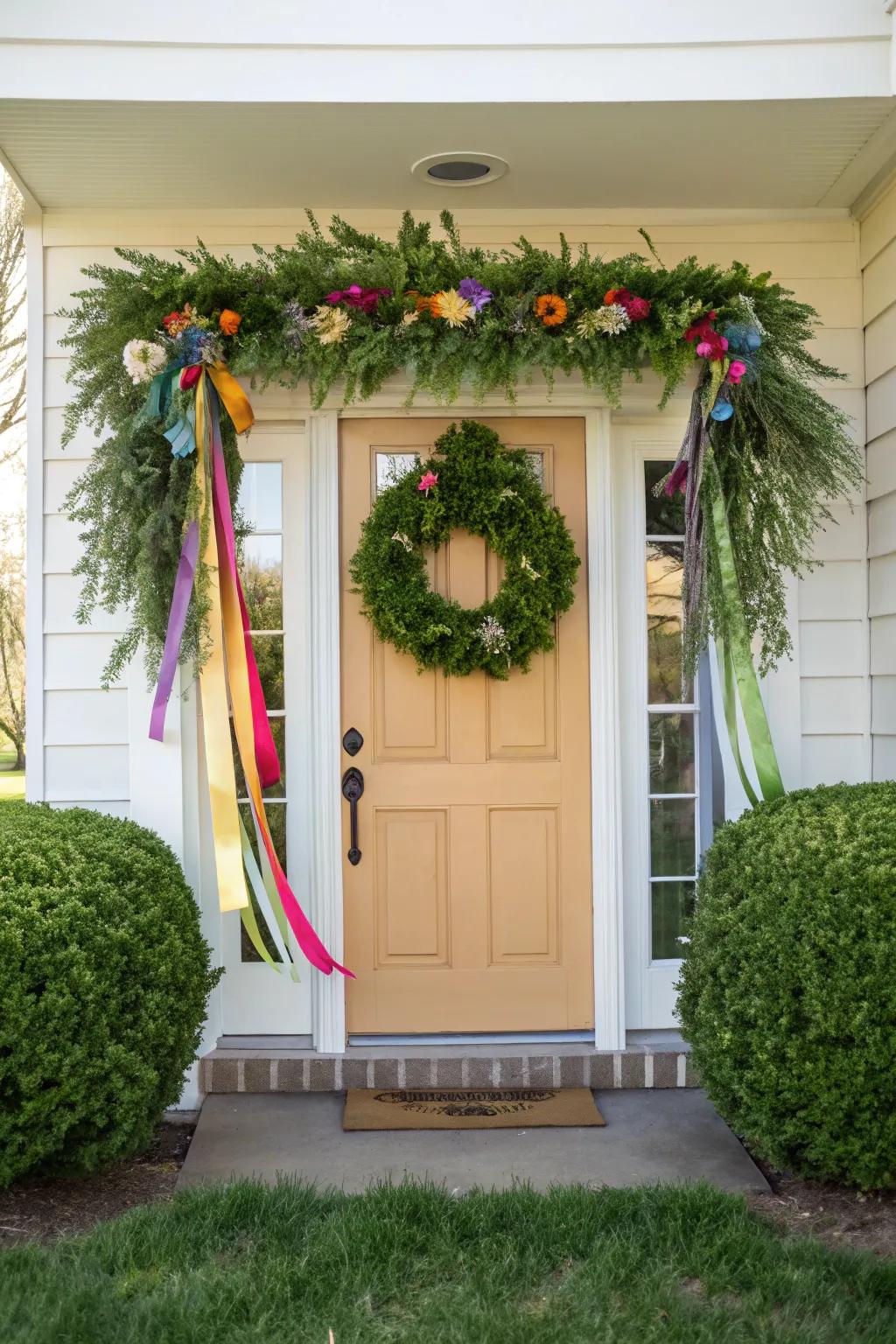 A welcoming threshold, complete with a decorative chaplet, establishes the character of your dwelling.