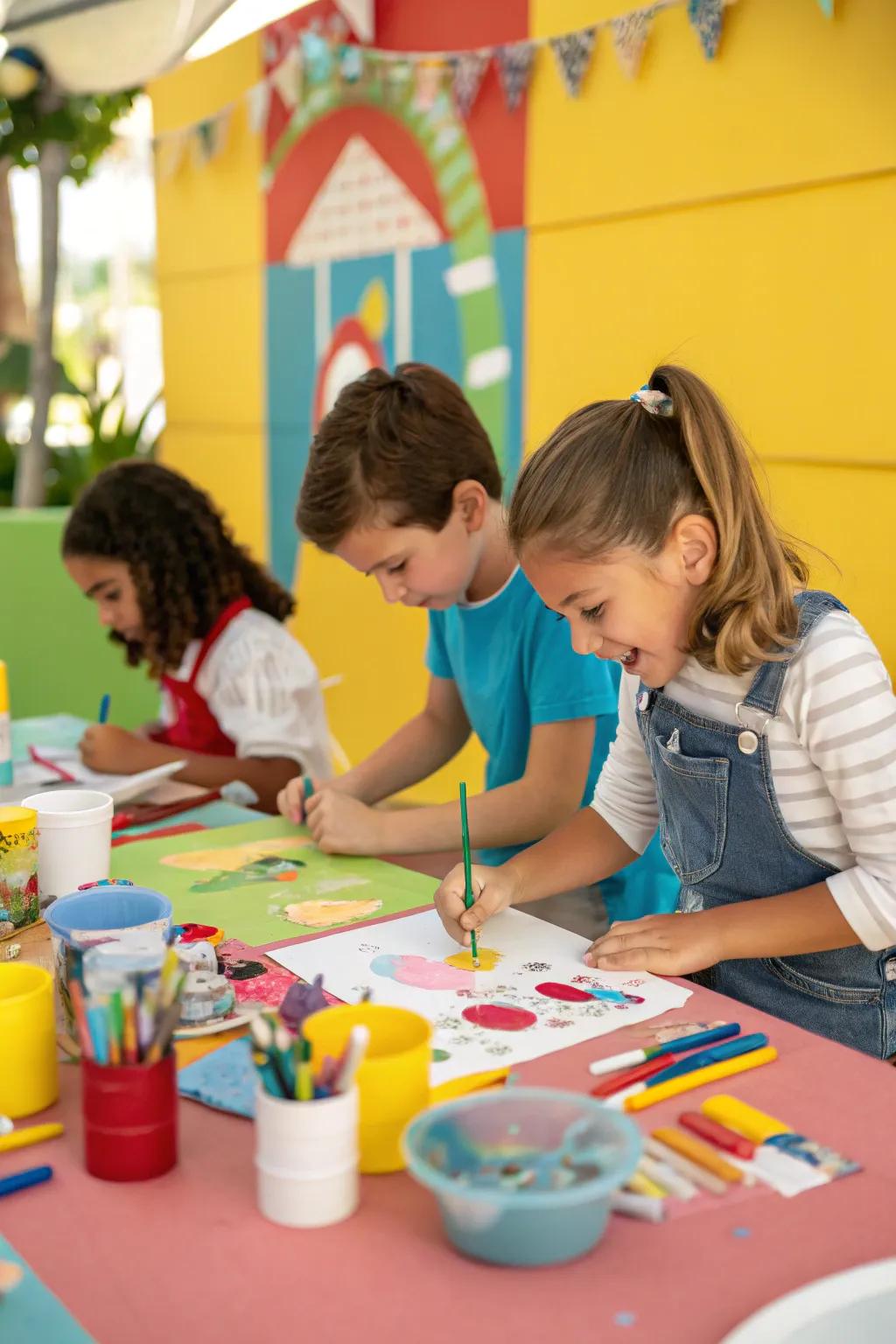 A do-it-yourself art station is a center for innovation and creativity.