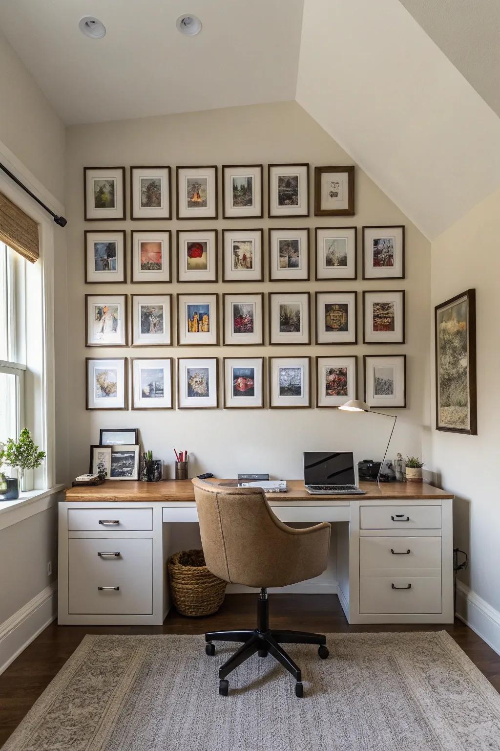 A grid layout embodies order and sophistication.