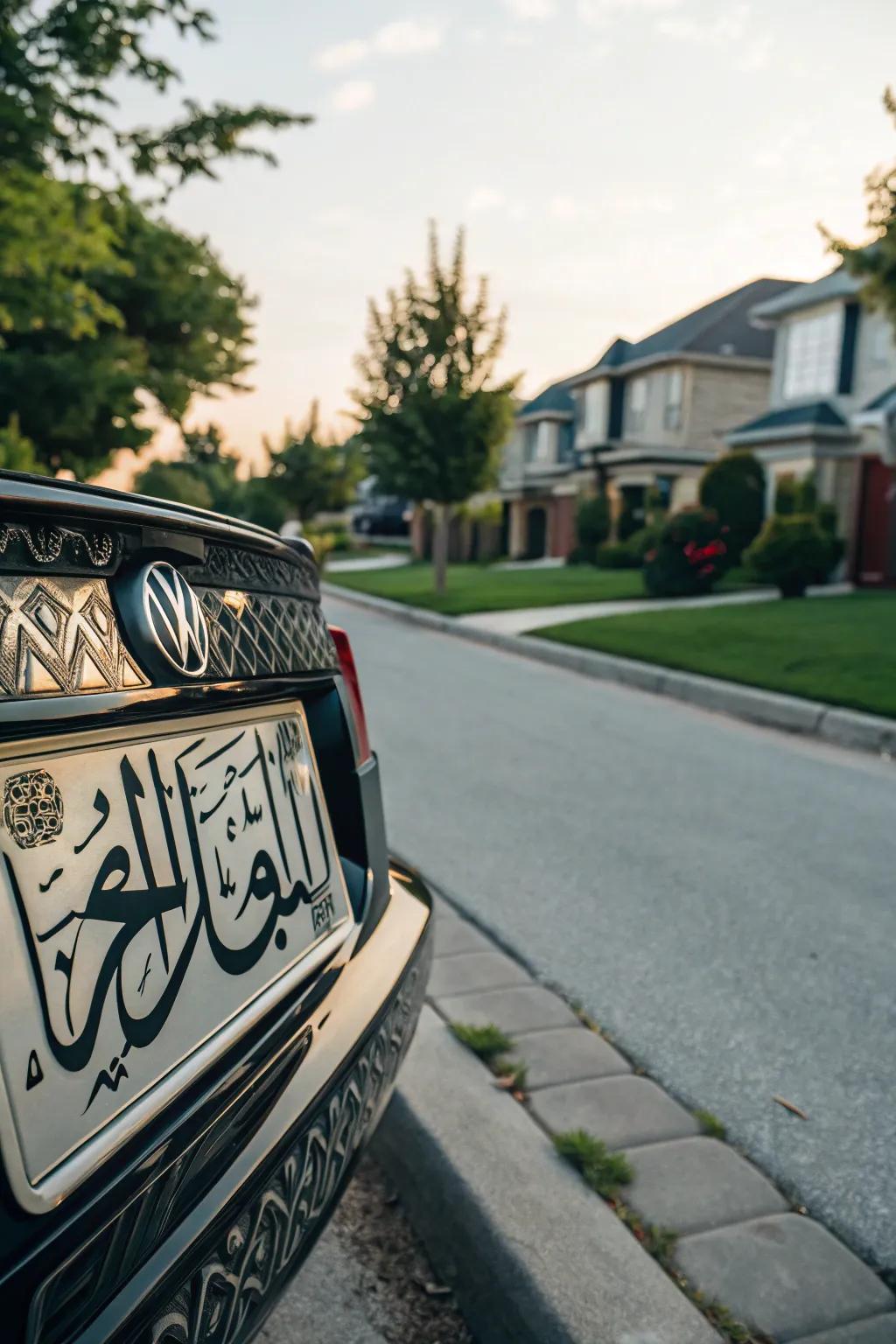 Add sophistication through Arabic calligraphy.