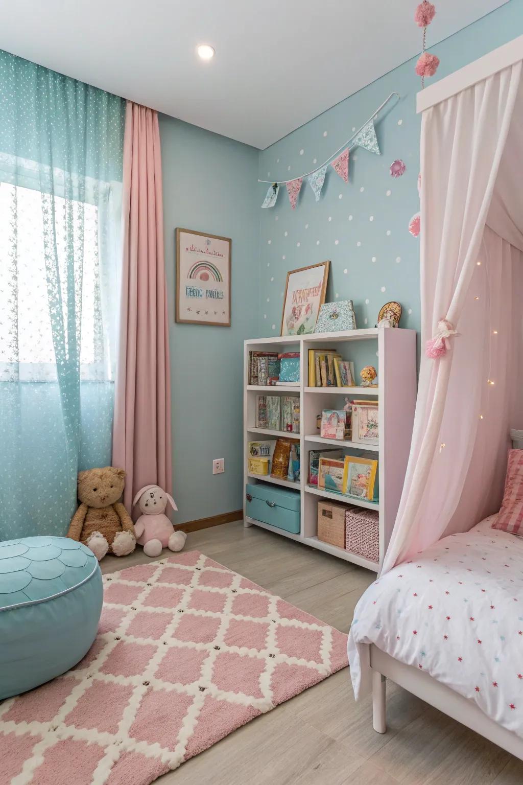 Soft light hues create a calming and tranquil setting.