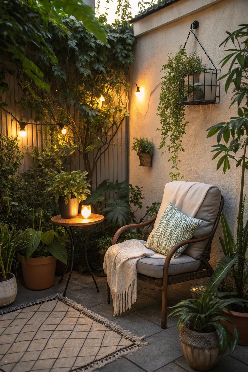 Establish an alluring reading alcove within your garden's corner.