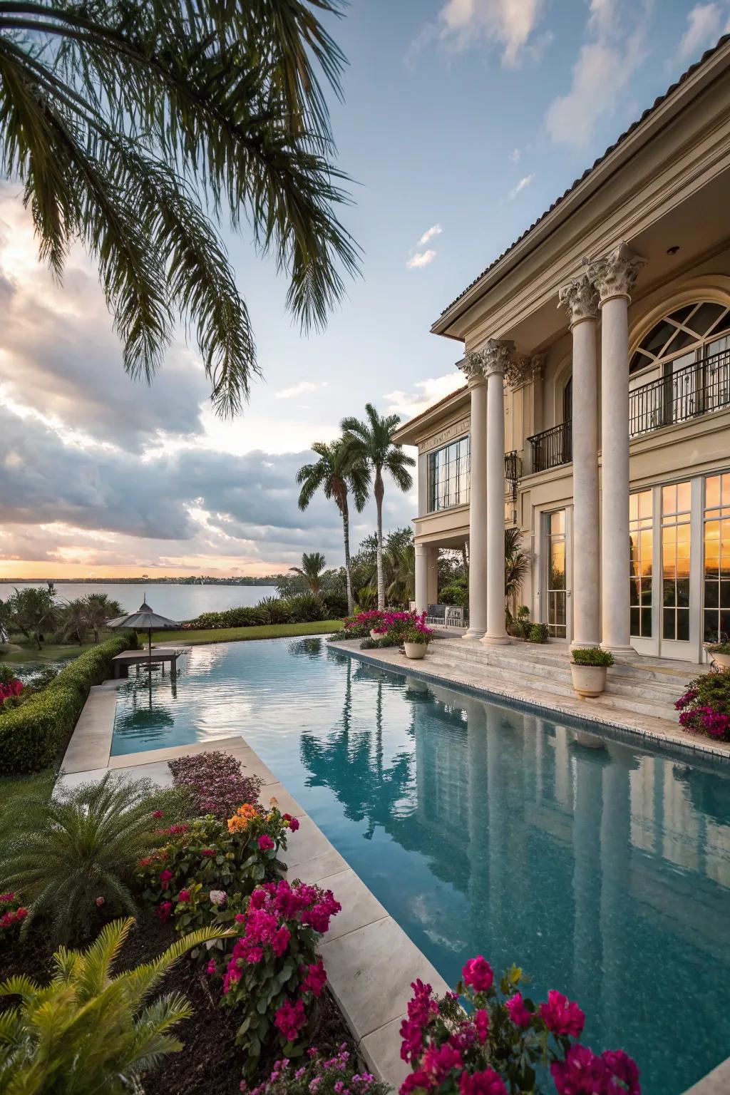 An exquisite infinity pool merging seamlessly with nature.