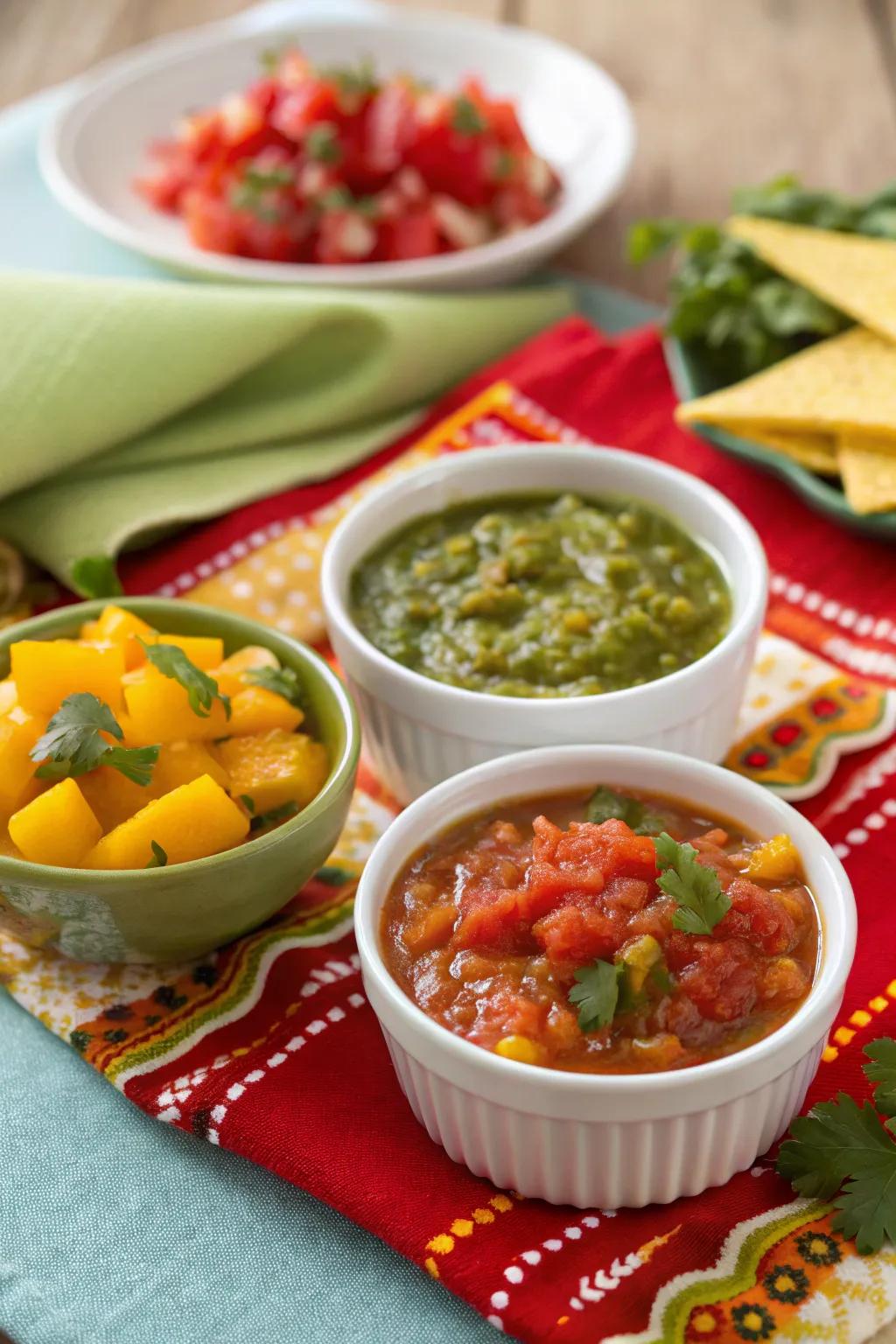 A choice of salsas for every preference.