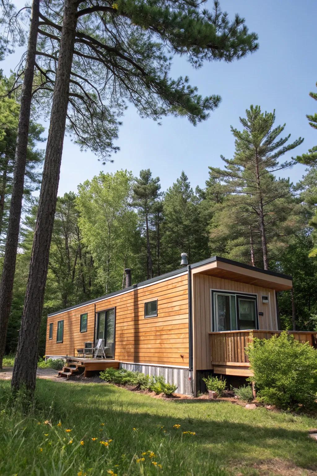 Experience countryside allure through refined wood paneling.