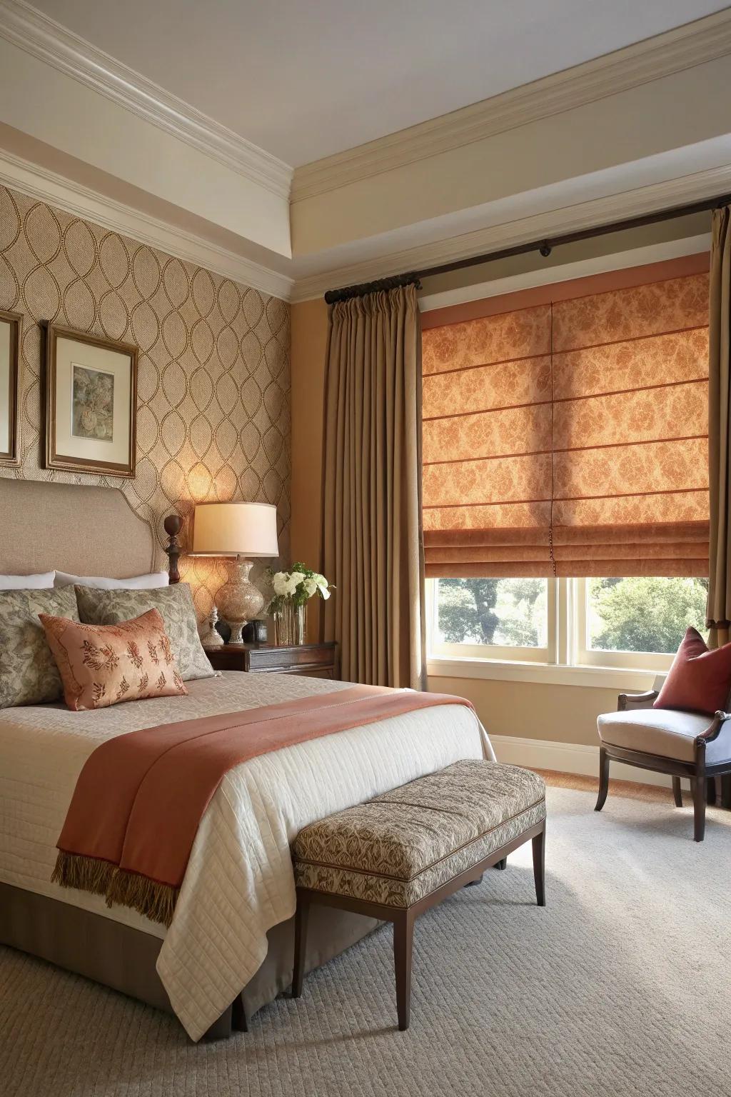 Refined folding shades for an opulent accent