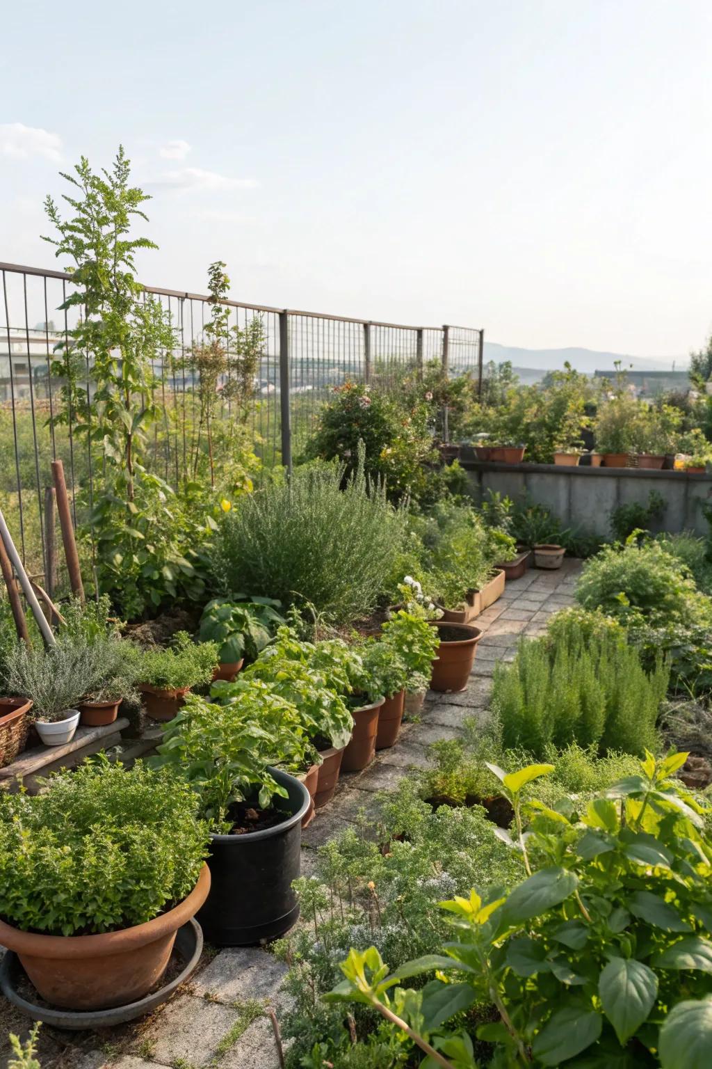 An array of verdant additions infusing vitality into a compact garden domain.