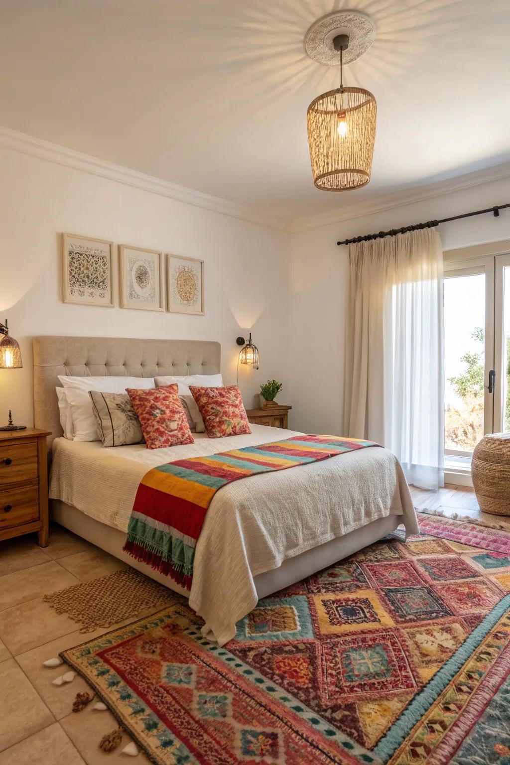 Soft hues create a soothing foundation, while vibrant accents inject personality.