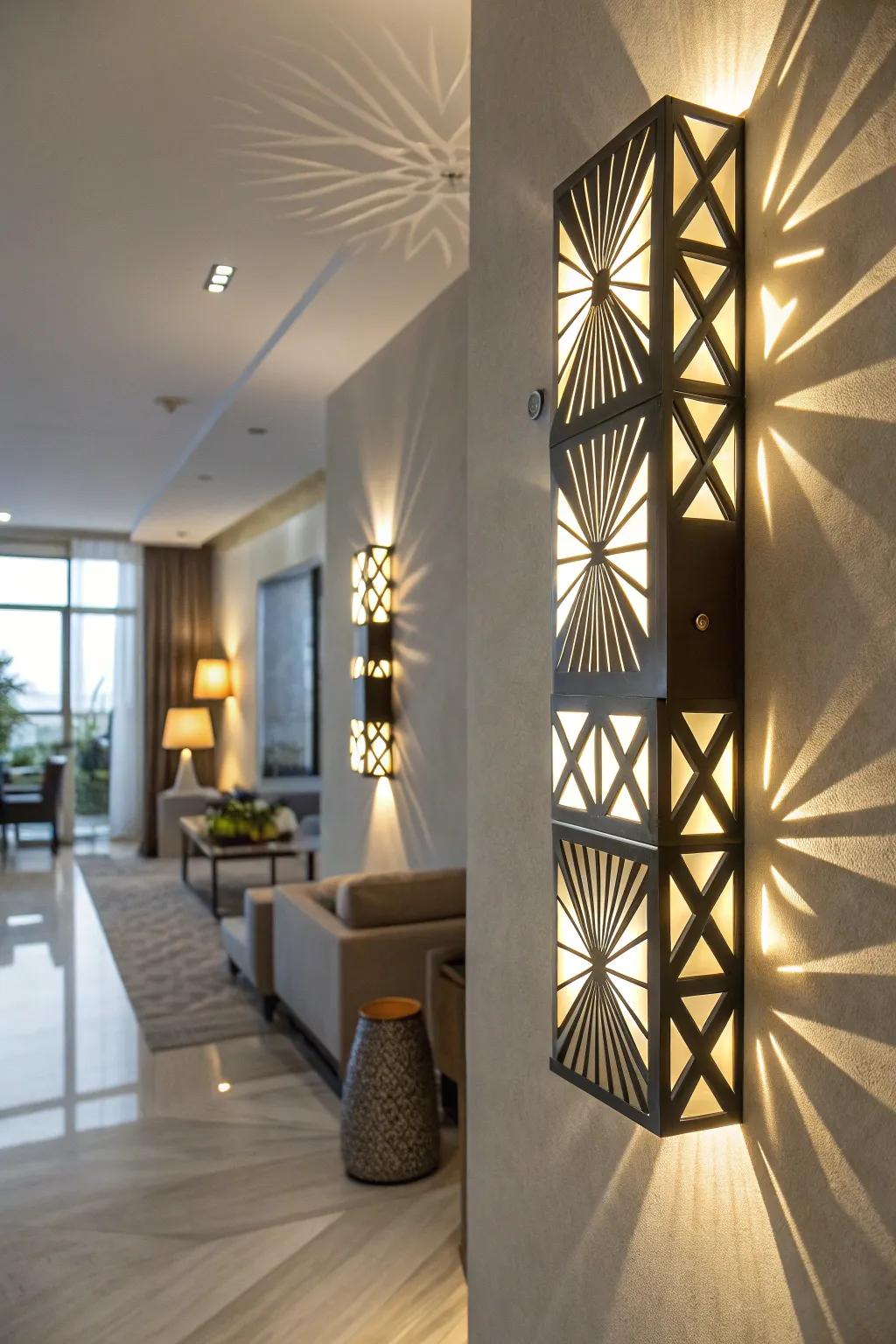 Abstract designs contribute an artistic dimension to your lighting.