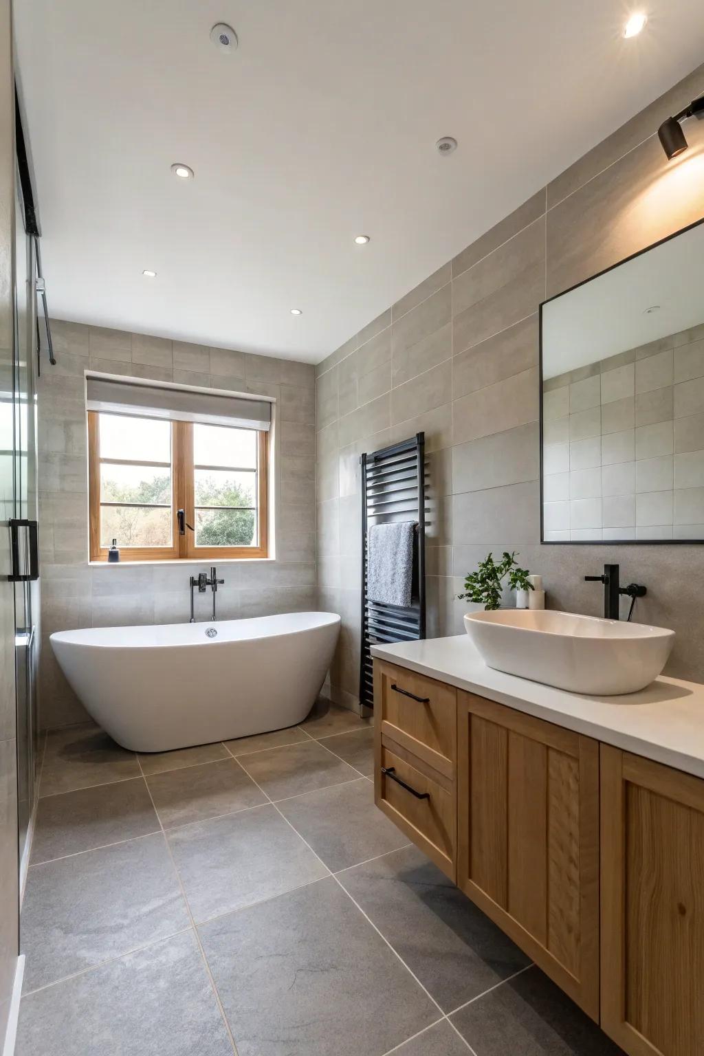 Minimalist designs impart a soothing and expansive atmosphere.