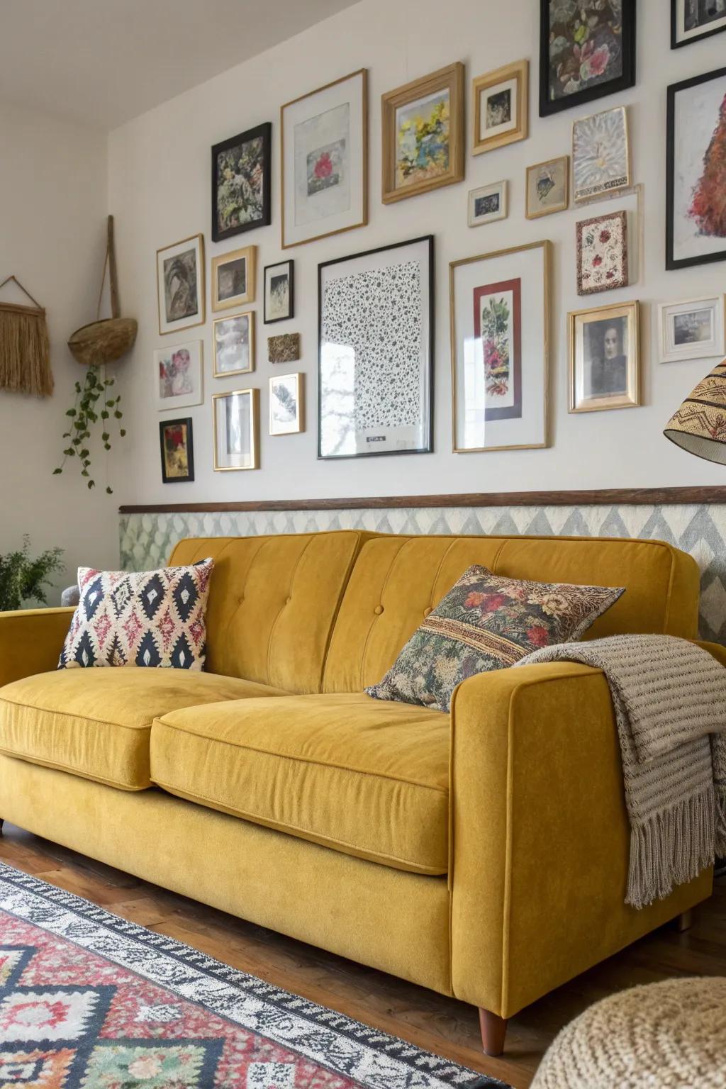 A thoughtfully selected feature wall enhances persona and profundity.