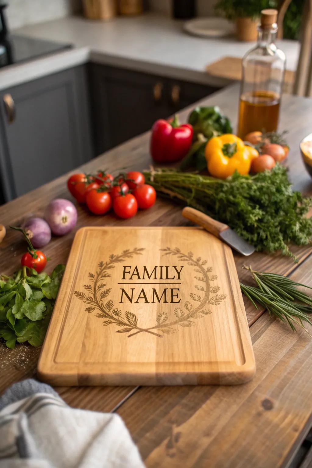 A bespoke cutting board enhances the charm of every kitchen.