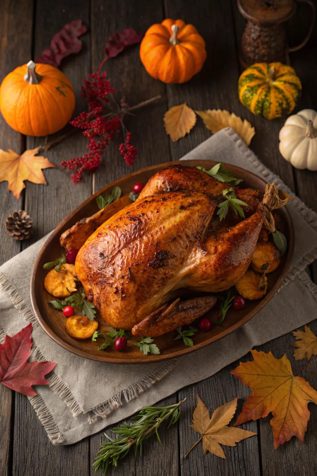 Grilled turkey featuring a smoky and exquisite variation.