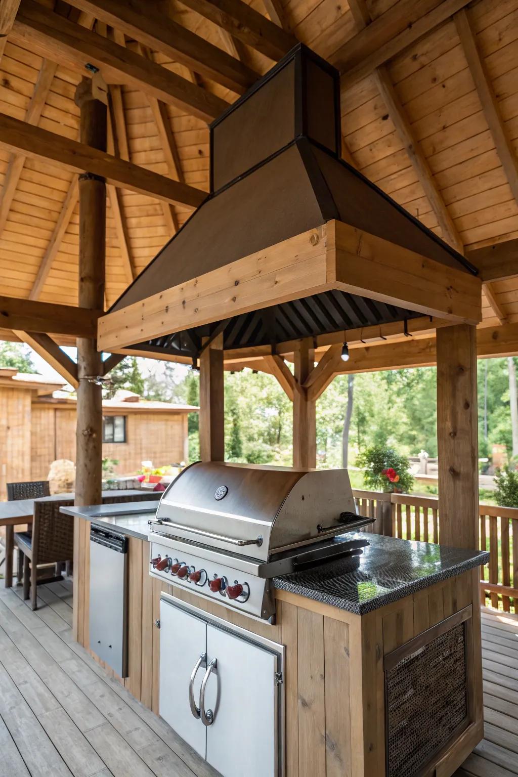 Chimney-style canopies add sophistication and effectiveness.