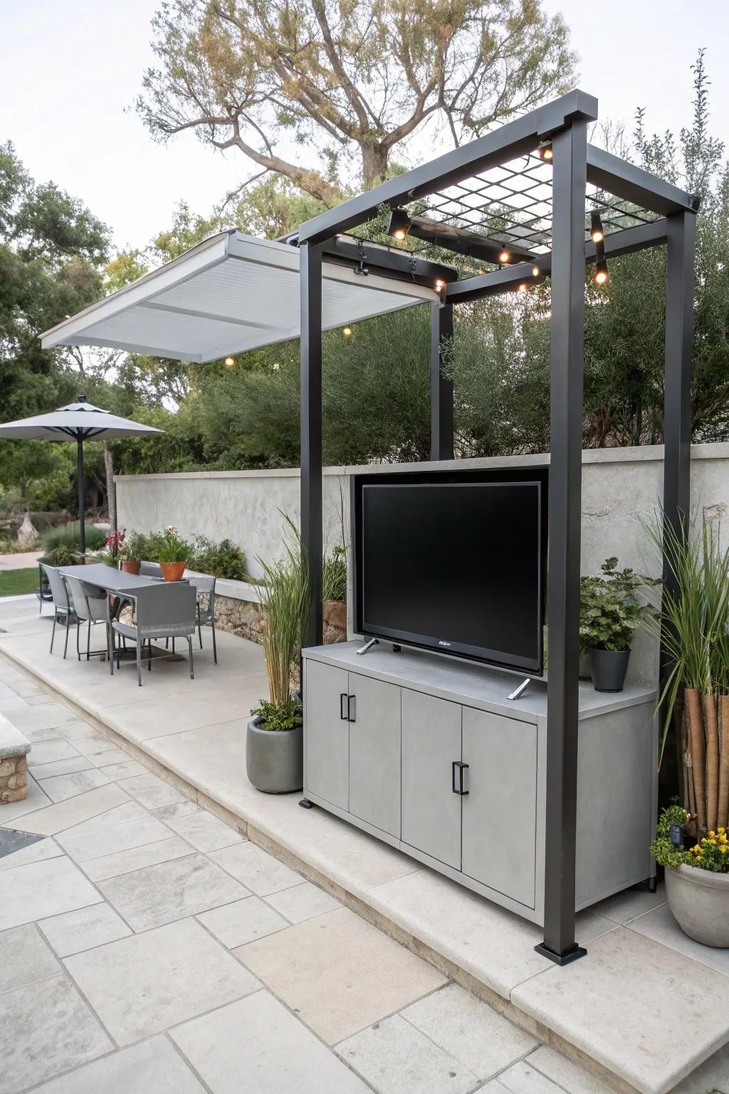 Welcome ease with a refined, minimalist TV space.