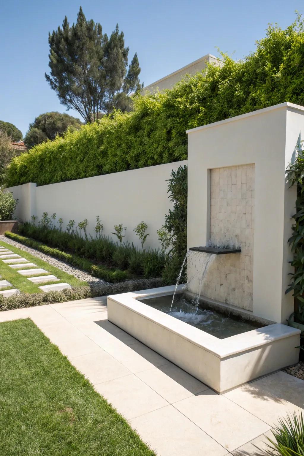 Modern wall fountains that feature neat edges give a contemporary look.