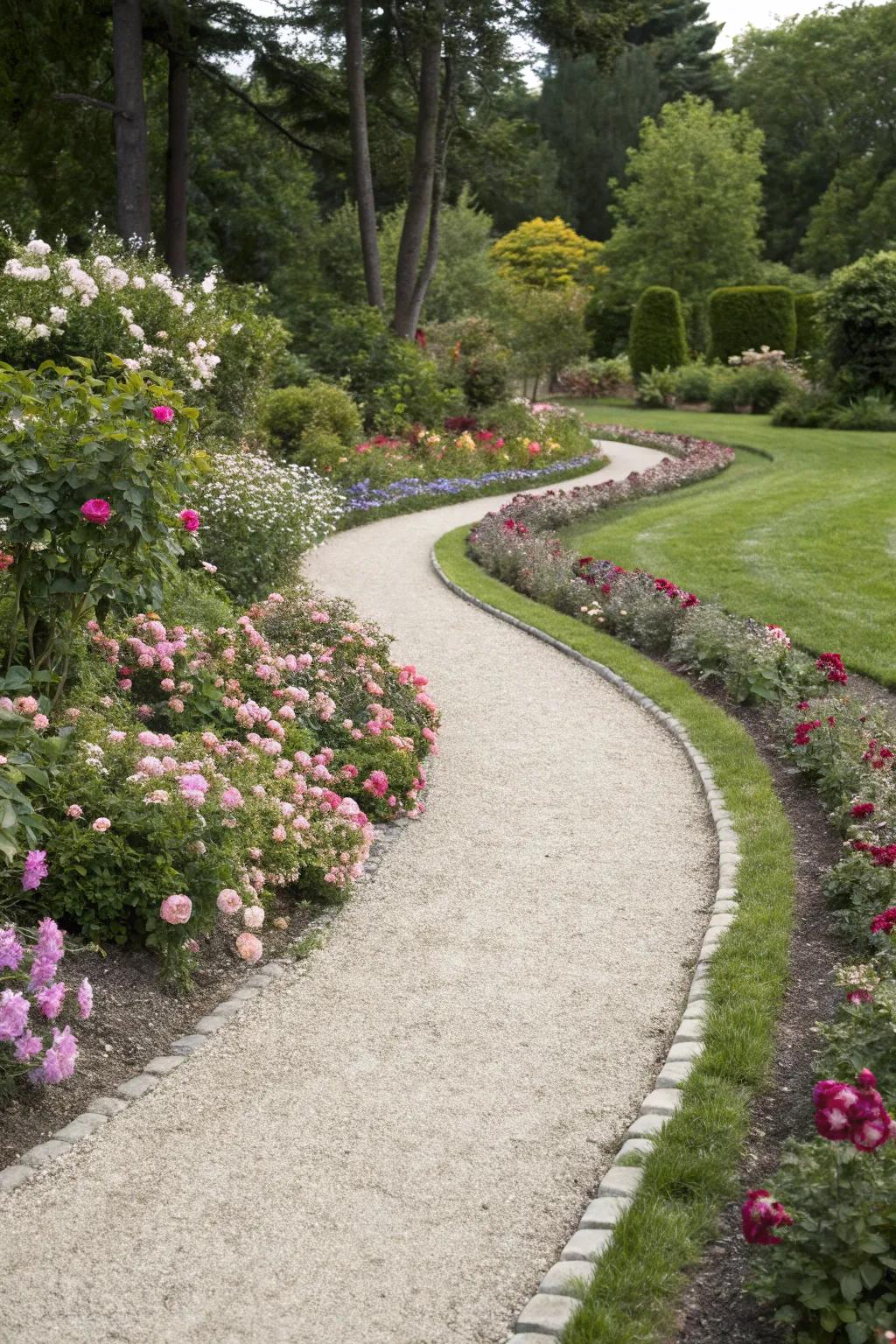 Construct captivating pathways using pea gravel.