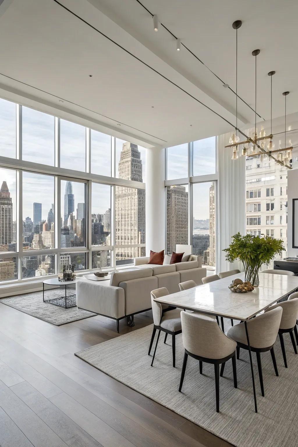 Open designs establish a consistent flow within your penthouse.