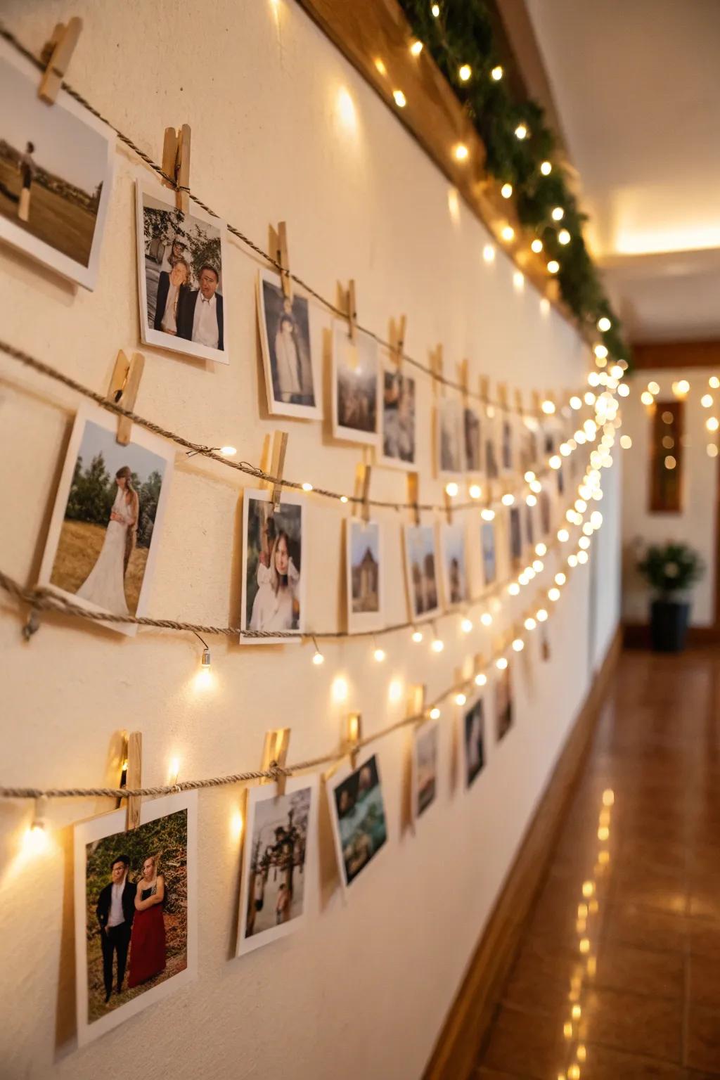 Wood fasteners impart a rustic sensibility to your picture arrangement.