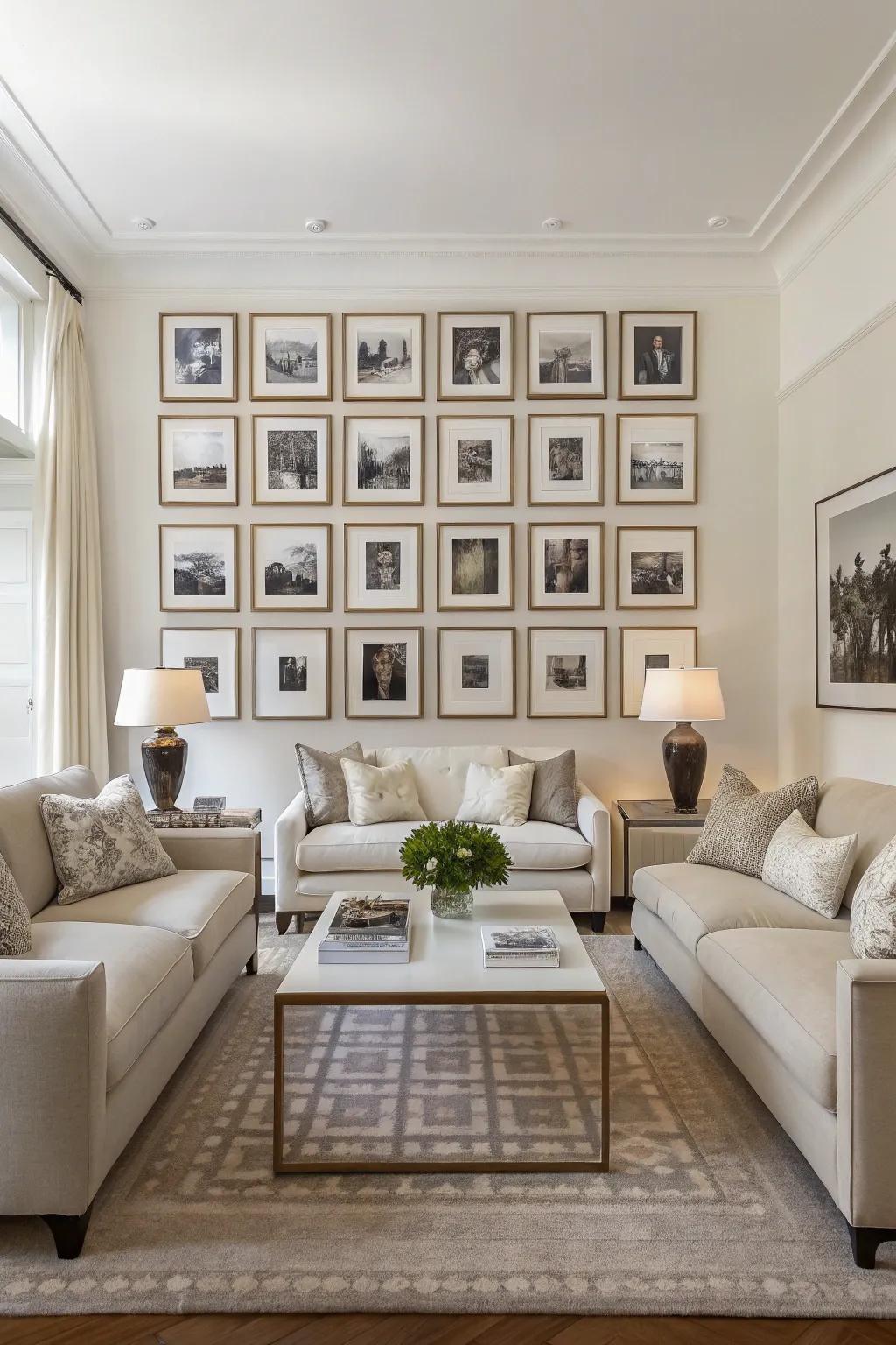 Symmetrical grids provide a streamlined and ordered visual.