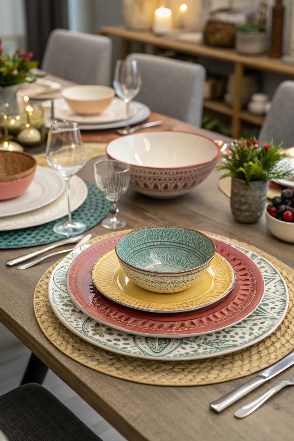 Conceptualize a captivating dining space showcasing tiered refinement.