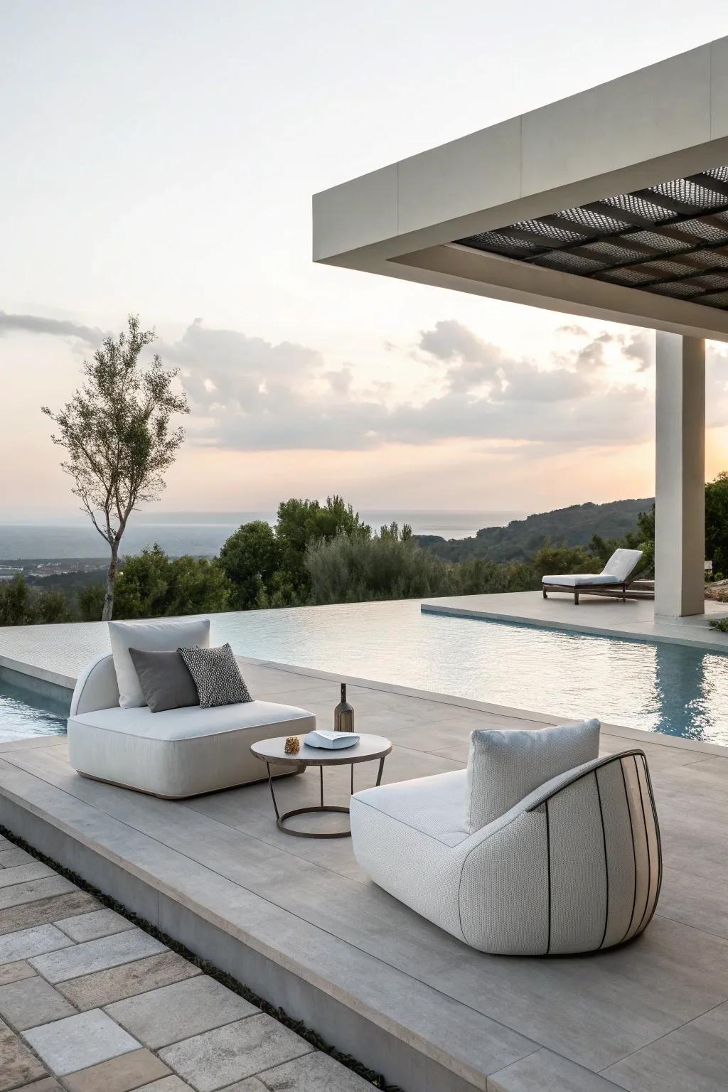 A minimalist aesthetic can transform your pool area into a tranquil sanctuary.