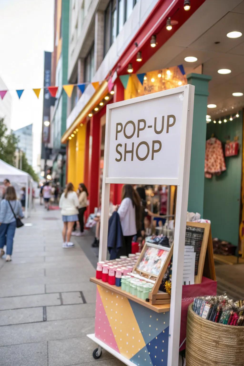 Striking lettering sign that distinctly conveys the boutique's identity and offerings.