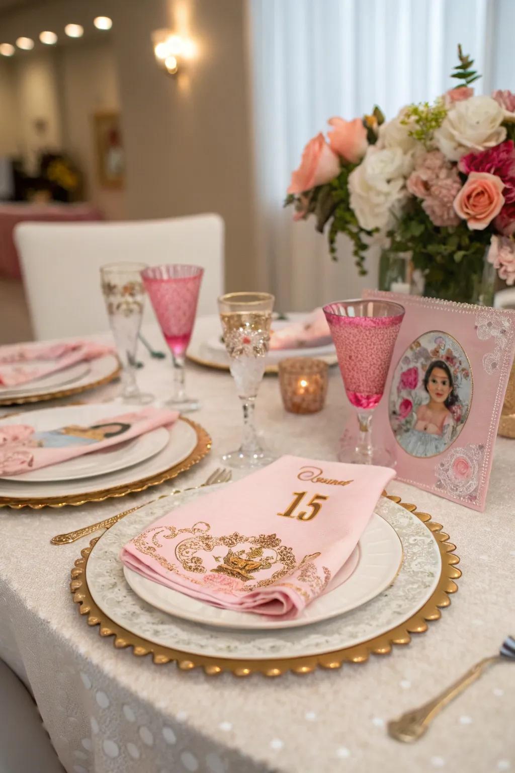 Elegant table settings enrich the dining atmosphere.