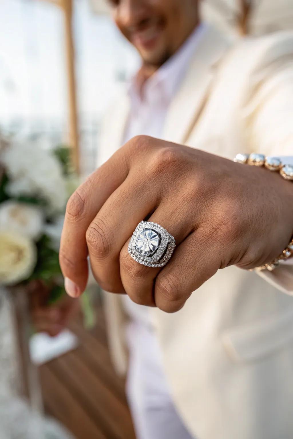 Exhibiting Pizzazz via a Prominent Pollical Ring