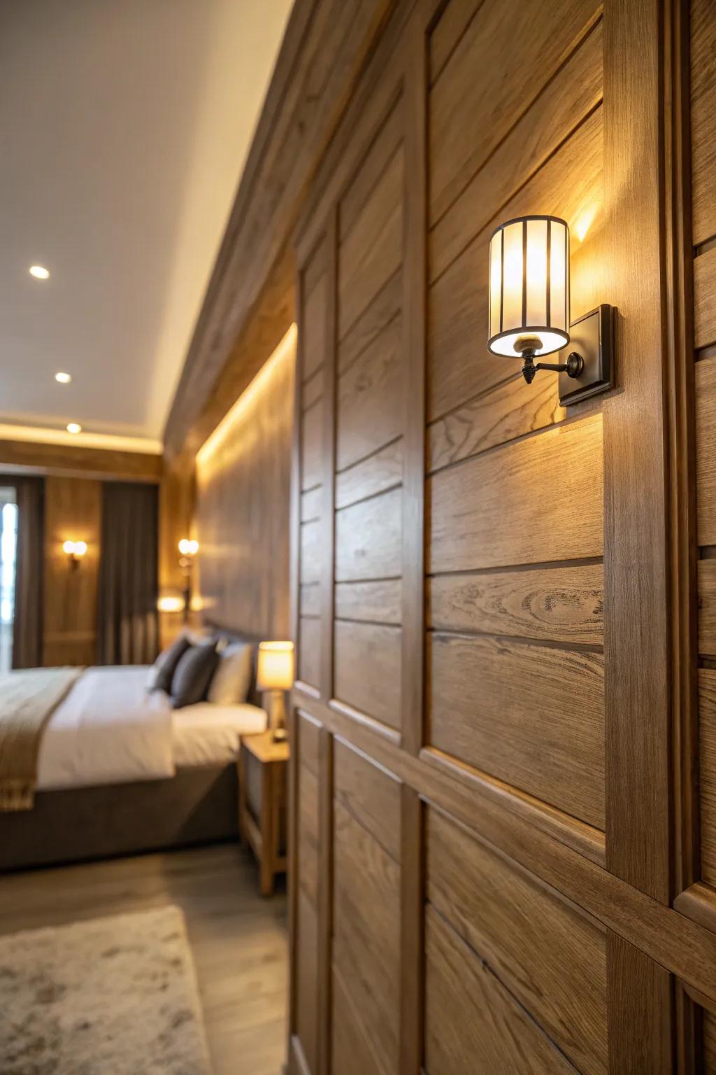 Wood panels deliver an element of warmth with a classic allure.