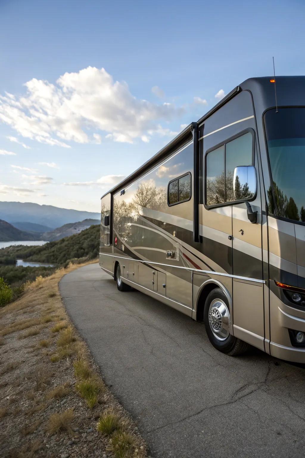 Fiberglass facades present a streamlined and contemporary visage for your RV.