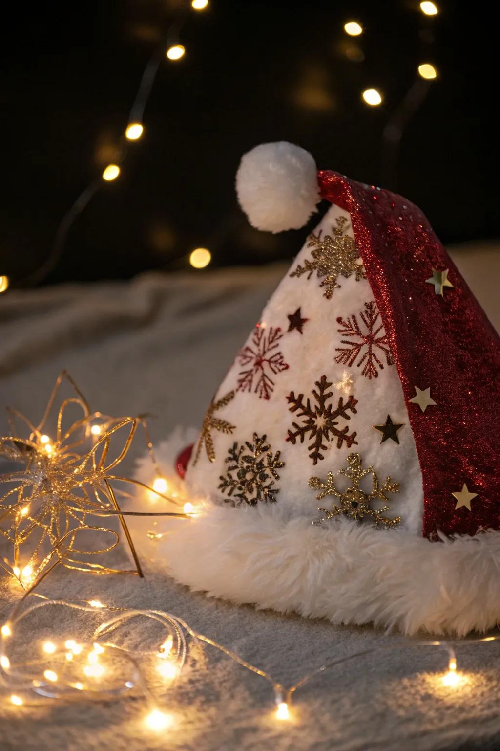 Invoke a snow-laden night through gleaming frigid formations and stellar bursts.