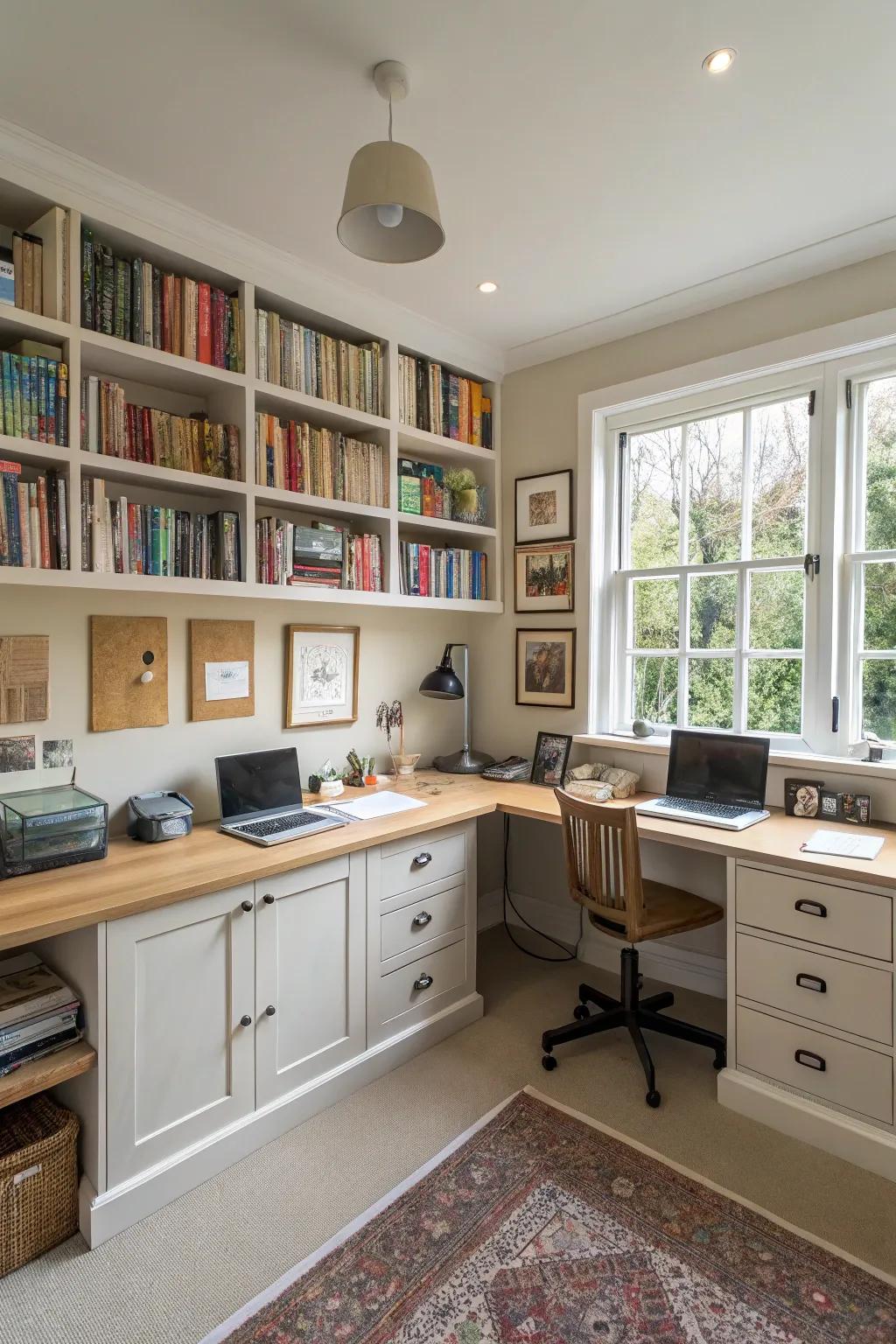 Intelligent space management employing corner desks.