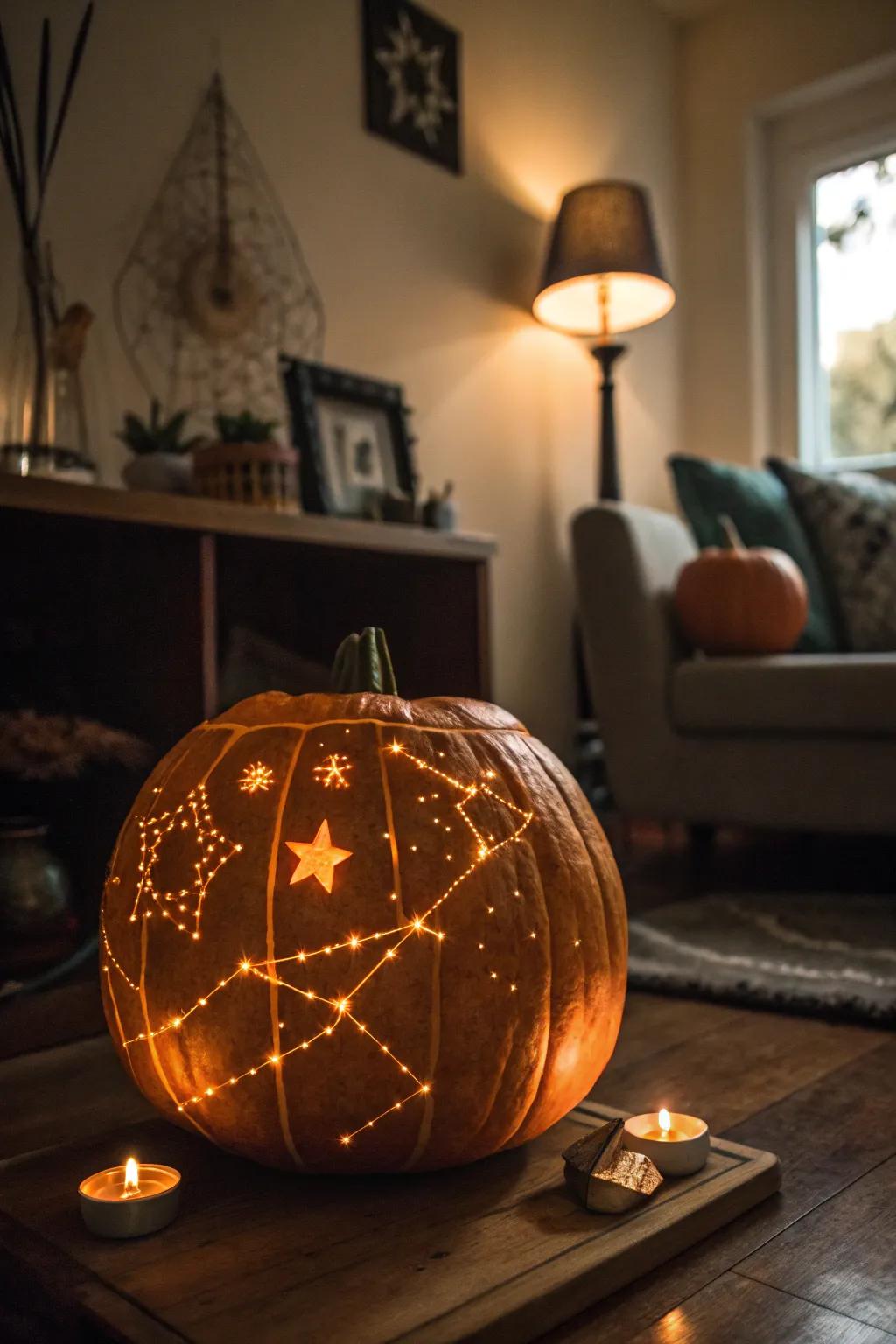 A celestial-inspired gourd that transports the stars straight to your threshold.